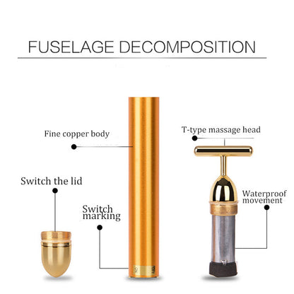Gold Vibrating Facial Massager Celestique Glow