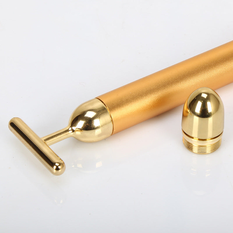 Gold Vibrating Facial Massager Celestique Glow