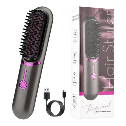 Wireless Cordless Hair Brush - Celestique Glow