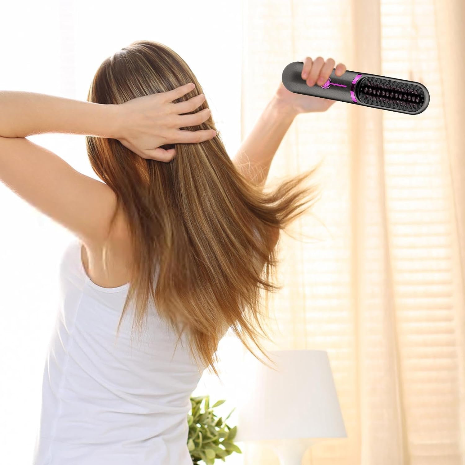 Wireless Cordless Hair Brush - Celestique Glow
