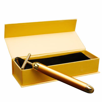 Gold Vibrating Facial Massager Celestique Glow